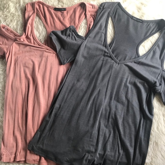 Muave Racerback Cold Shoulder Top - Picture 6 of 7